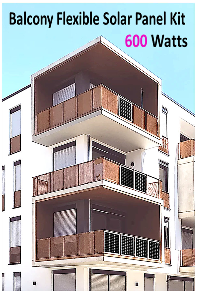 Balcony Flexible Solar Panel Kit - 600 Watts