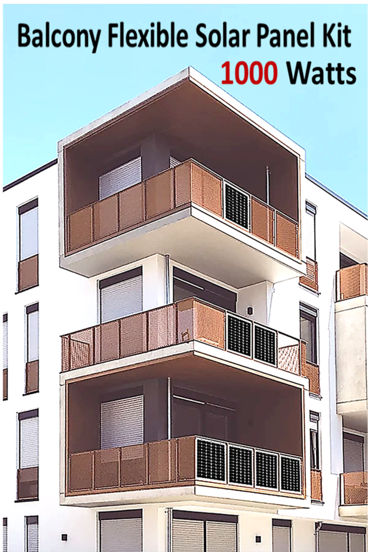 Balcony Flexible Solar Panel Kit - 1000 Watts