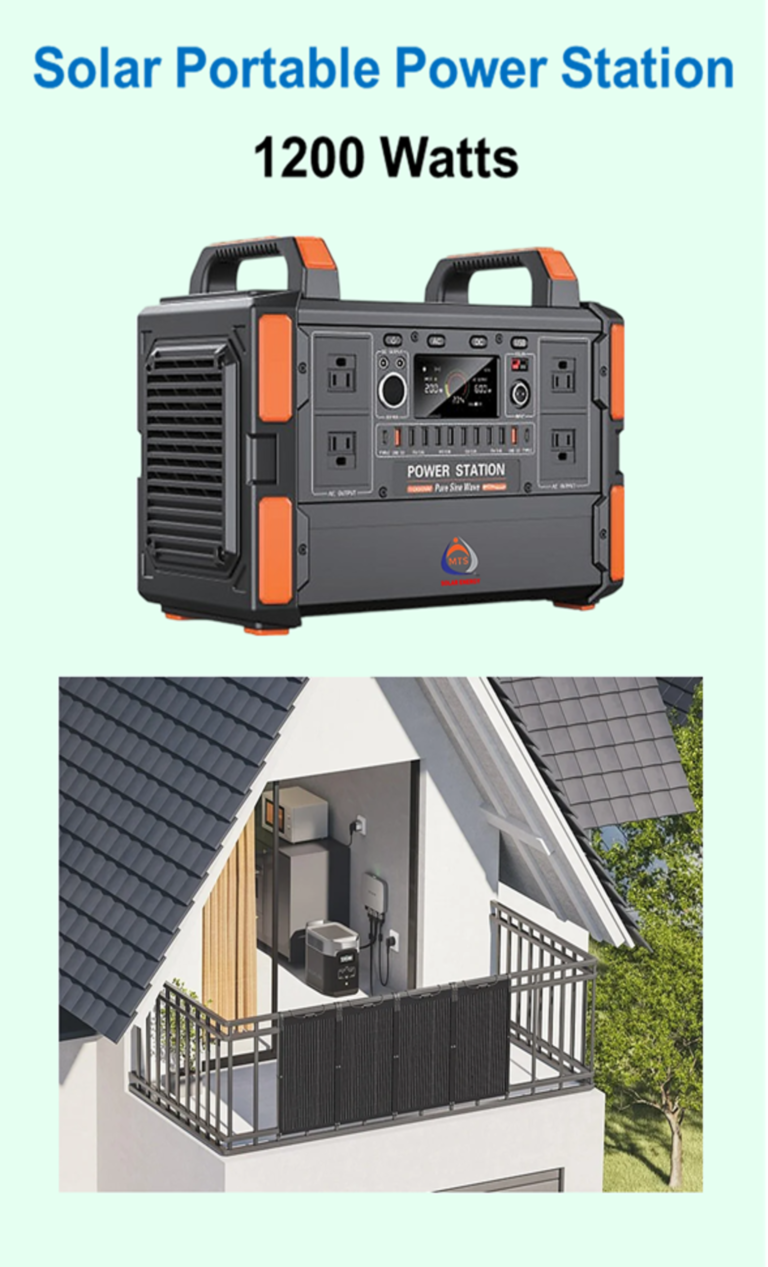 Solar Portable Power Station - 1200 Watts
